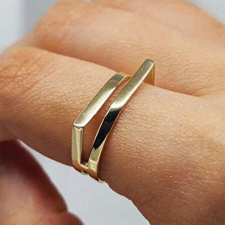 Gümüş Yüzük - Exxen Tarz Tasarım 925 Ayar Gümüş Yüzük