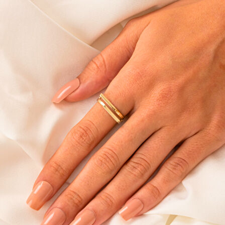 Gümüş Yüzük - Exxen Tarz Tasarım 925 Ayar Gümüş Yüzük