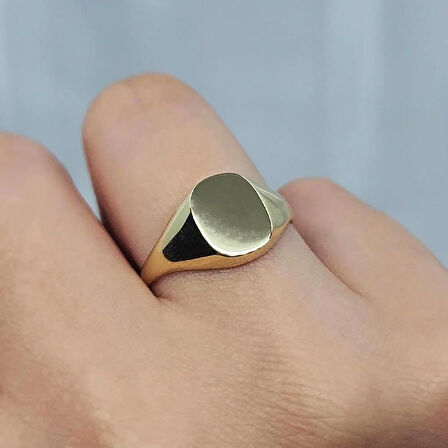 Gümüş Yüzük - Octagon Şövalye Tarz Tasarım 925 Ayar Gümüş Yüzük