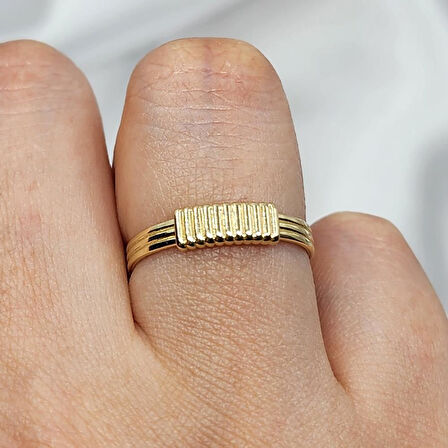 Gümüş Yüzük - Halat Sarması Eşsiz Tasarım 925 Ayar Gümüş Yüzük