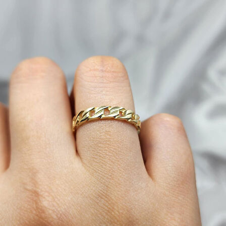 Gümüş Yüzük - Zincir Model 925 Ayar Gümüş Yüzük