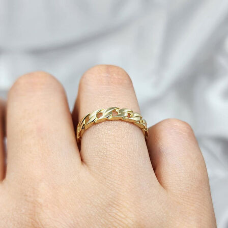 Gümüş Yüzük - Zincir Model 925 Ayar Gümüş Yüzük