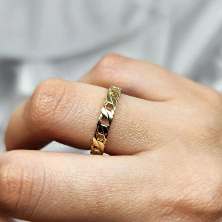 Gümüş Yüzük - Zincir Model 925 Ayar Gümüş Yüzük