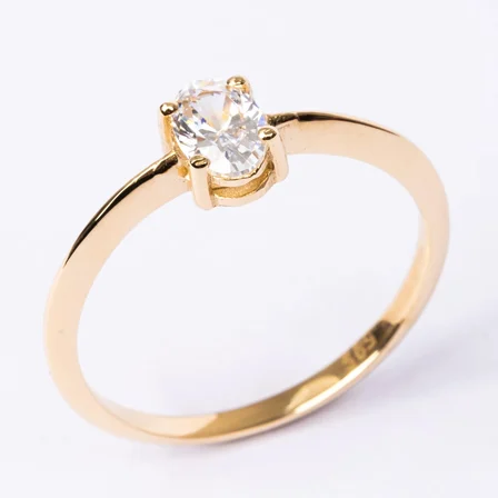 Gümüş Yüzük - 0.90 Karat Swarovski Tektaş Evlilik Teklifi 925 Ayar Gümüş Tarz Yüzük