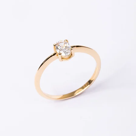 Gümüş Yüzük - 0.90 Karat Swarovski Tektaş Evlilik Teklifi 925 Ayar Gümüş Tarz Yüzük