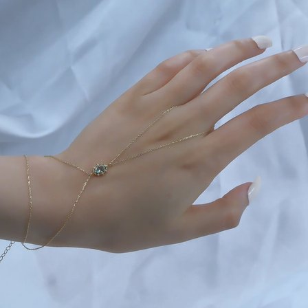 Şahmeran Gümüş-Green Topaz Taşlı 925 Ayar Gümüş Şahmeren