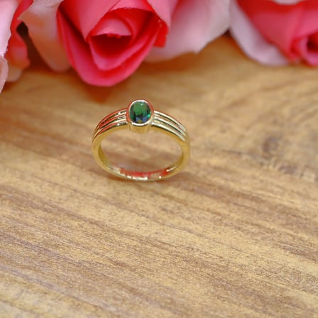 Ajda yüzük Zümrüt Yüzük 925 Ayar 1,00 ct Gümüş Yüzük