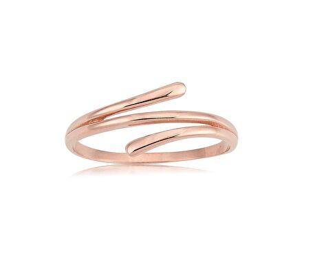 Sarmal Taşsız 14 Ayar Minimal Tasarım Altın Eklem Yüzüğü-Minimal Altın Yüzük-Hediye Altın Yüzük