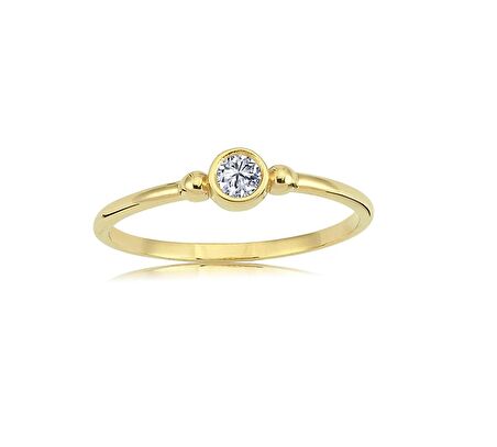 0,20 CT Güverseli 925 Ayar Gümüş Tek Taş-Tasarım 925 Ayar Gümüş Tek Taş Yüzük-Hediye Gümüş Yüzük