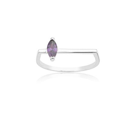 Markiz Çizgi Gümüş Yüzük