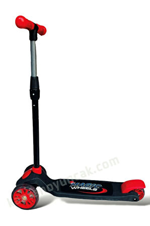 Işıklı Scooter Ayarlanabilir Direksiyon Max 50 Kg