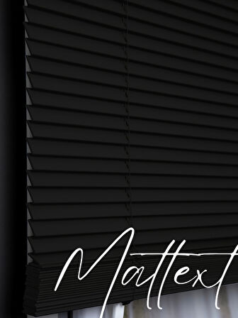 Siyah 25 MM Redektörlü Ahşap  Jaluzi Perde