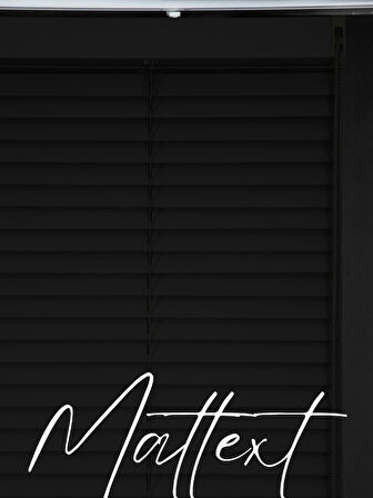 Siyah 25 MM Redektörlü Ahşap  Jaluzi Perde