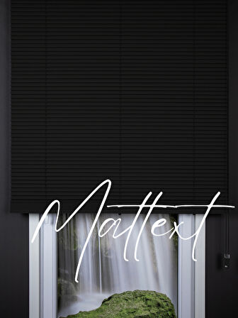 Siyah 25 MM Redektörlü Ahşap  Jaluzi Perde