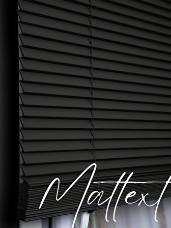 Antrasit 25 MM Redektörlü Ahşap  Jaluzi Perde