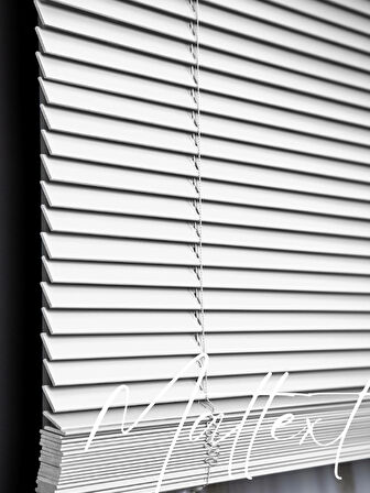 Beyaz 25 MM Redektörlü Ahşap  Jaluzi Perde