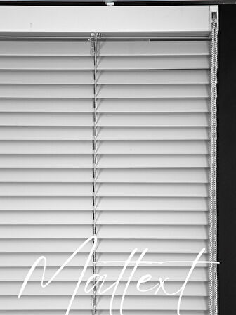 Beyaz 25 MM Redektörlü Ahşap  Jaluzi Perde