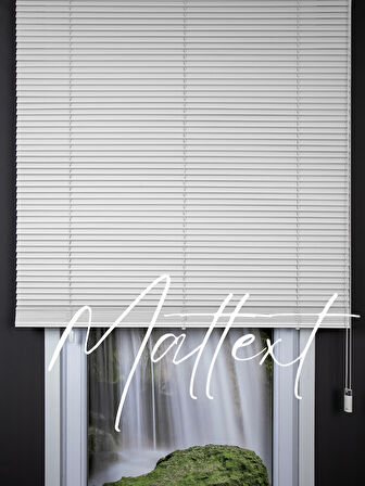 Beyaz 25 MM Redektörlü Ahşap  Jaluzi Perde