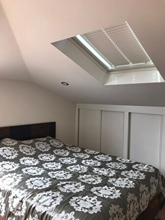 Beyaz Cam Balkon Ve Ofis Plisse Perde( Plain001)