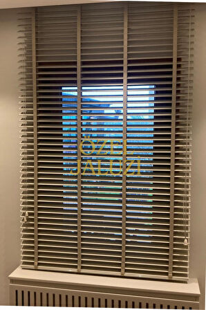 Krem 50 MM Ahşap  Jaluzi