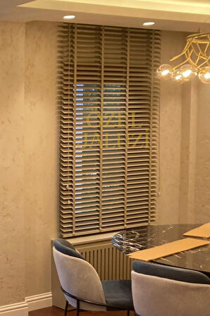 Krem 50 MM Ahşap  Jaluzi