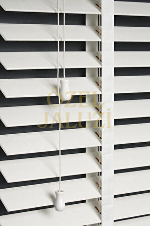 Beyaz 50 MM Ahşap  Jaluzi