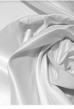 Beyaz Saten Güneşlik perde