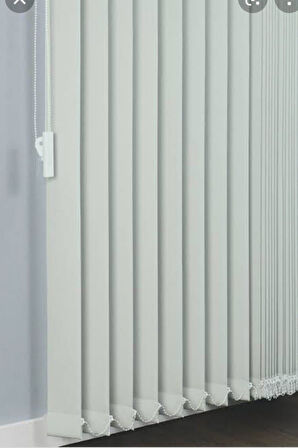 Gri Screen Kumaş Dikey Perde  Döndürülebilen Tam Açık Ya Da Tam Kapalı  Screen Kumaş Dikey