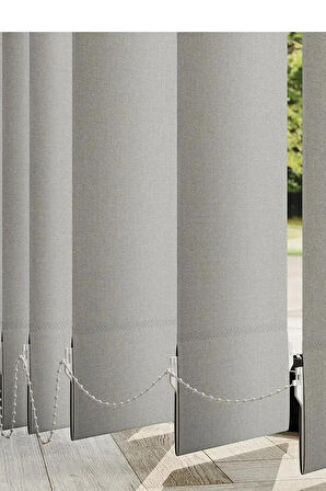 Gri Blackout Dikey Perde  Döndürülebilen Tam Açık Ya Da Tam Kapalı   Kumaş Dikey