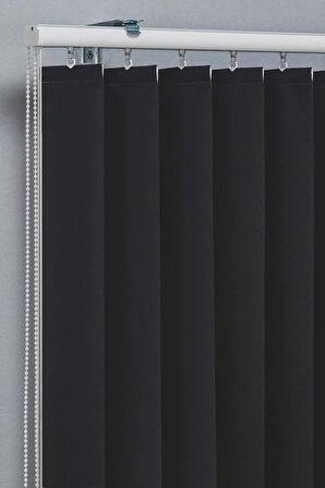 Siyah Blackout Dikey Perde  Döndürülebilen Tam Açık Ya Da Tam Kapalı   Kumaş Dikey