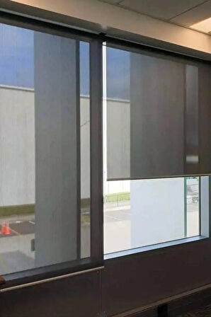 Antrasit Sun Screen Stor Perde 1. Kalite Sun Screen Perde