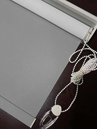 Gri Mat Stor Perde Etek Dilimsiz Güneşlik Perde Güneşlik Stor Perde
