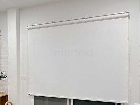 Beyaz  Stor Perde Etek Dilimsiz