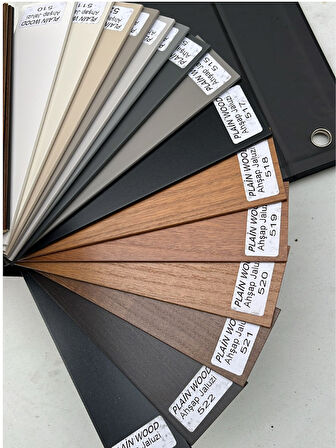 Kahverengi Redektörlü Kurdelalı Ahşap Jaluzi