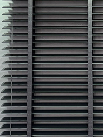 Antrasit Redektörlü Kurdelalı Ahşap Jaluzi