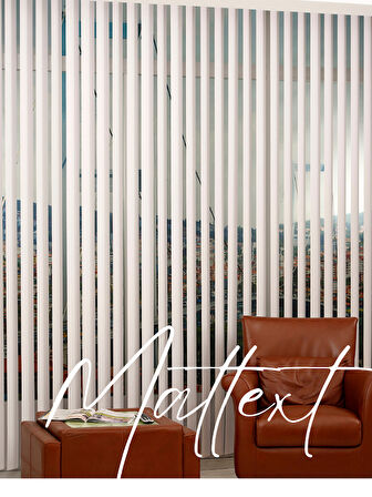 Beyaz Pvc Dikey Perde  Döndürülebilen Tam Açık Ya Da Tam Kapalı  Pvc Dikey 703