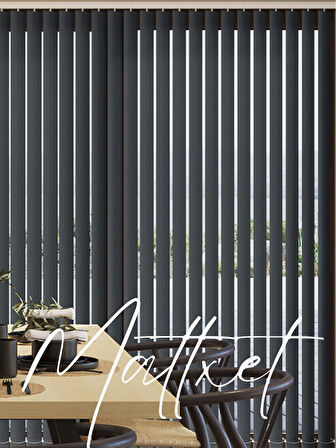 Antrasit Pvc Dikey Perde  Döndürülebilen Tam Açık Ya Da Tam Kapalı  Pvc Dikey 705