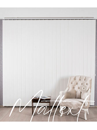 Beyaz Kumaş Dikey Perde  Döndürülebilen Tam Açık Ya Da Tam Kapalı   Kumaş Dikey