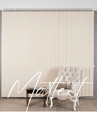 Krem Kumaş Dikey Perde  Döndürülebilen Tam Açık Ya Da Tam Kapalı   Kumaş Dikey