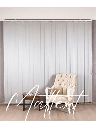 Gri Kumaş Dikey Perde  Döndürülebilen Tam Açık Ya Da Tam Kapalı   Kumaş Dikey