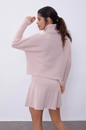 Pudra Fitilli Etek Kazak Triko Takım SWTK4264-65PU