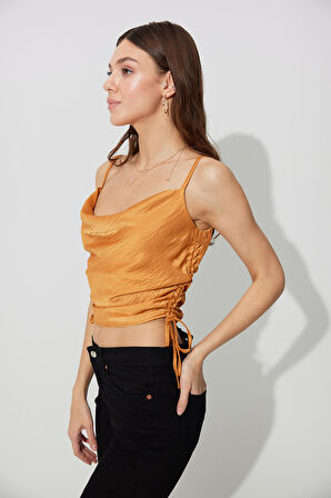 Taba Yanları Büzgülü Askılı Büstiyer SS23CT4735TA