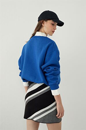 Siyah Çizgili Mini Triko Etek