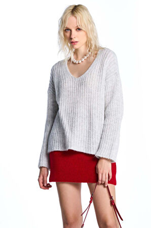 Kırmızı Basic Triko Etek