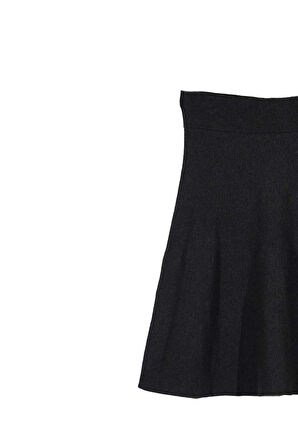 Antrasit Triko Kloş Etek