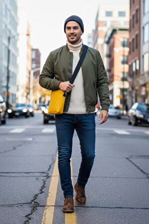 Mustard (Hardal) Glow Elegant Omuz Çantası