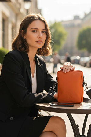 Tangerine (Mandalina) Glow Elegant Omuz Çantası 
