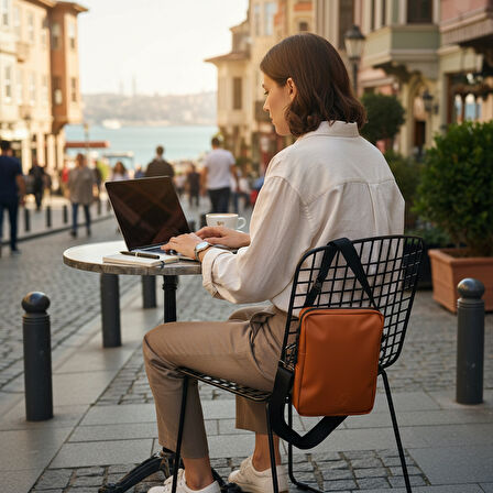 Tangerine (Mandalina) Glow Elegant Omuz Çantası 