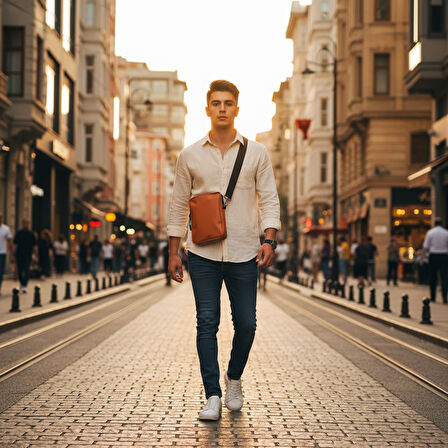 Tangerine (Mandalina) Glow Elegant Omuz Çantası 