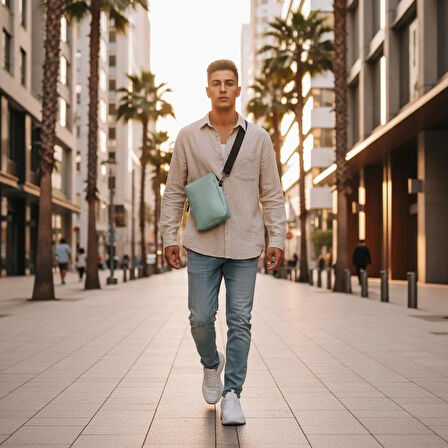 Sage  (Adaçayı Yeşili) Glow Elegant Omuz Çantası